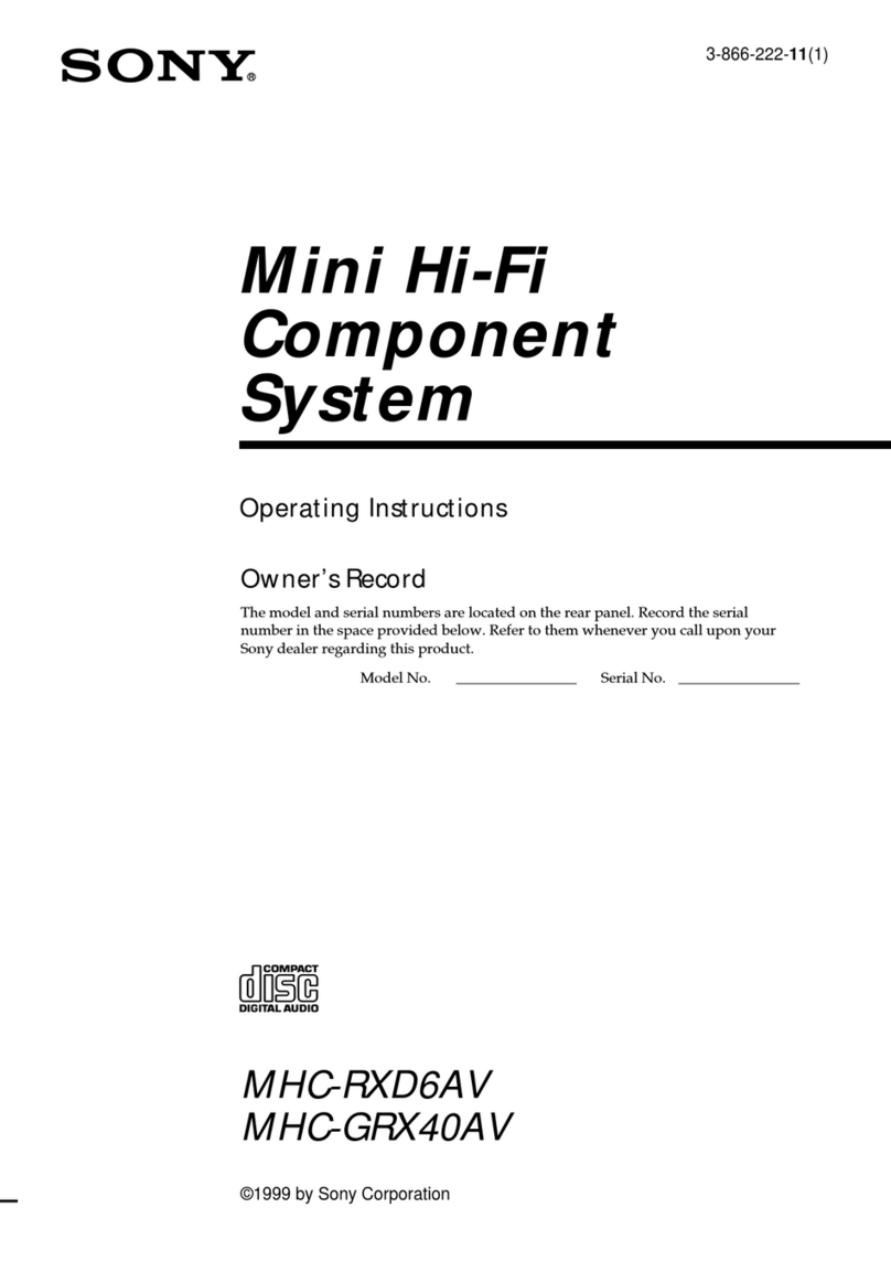 Sony MHC-GRX40AV operating instructions