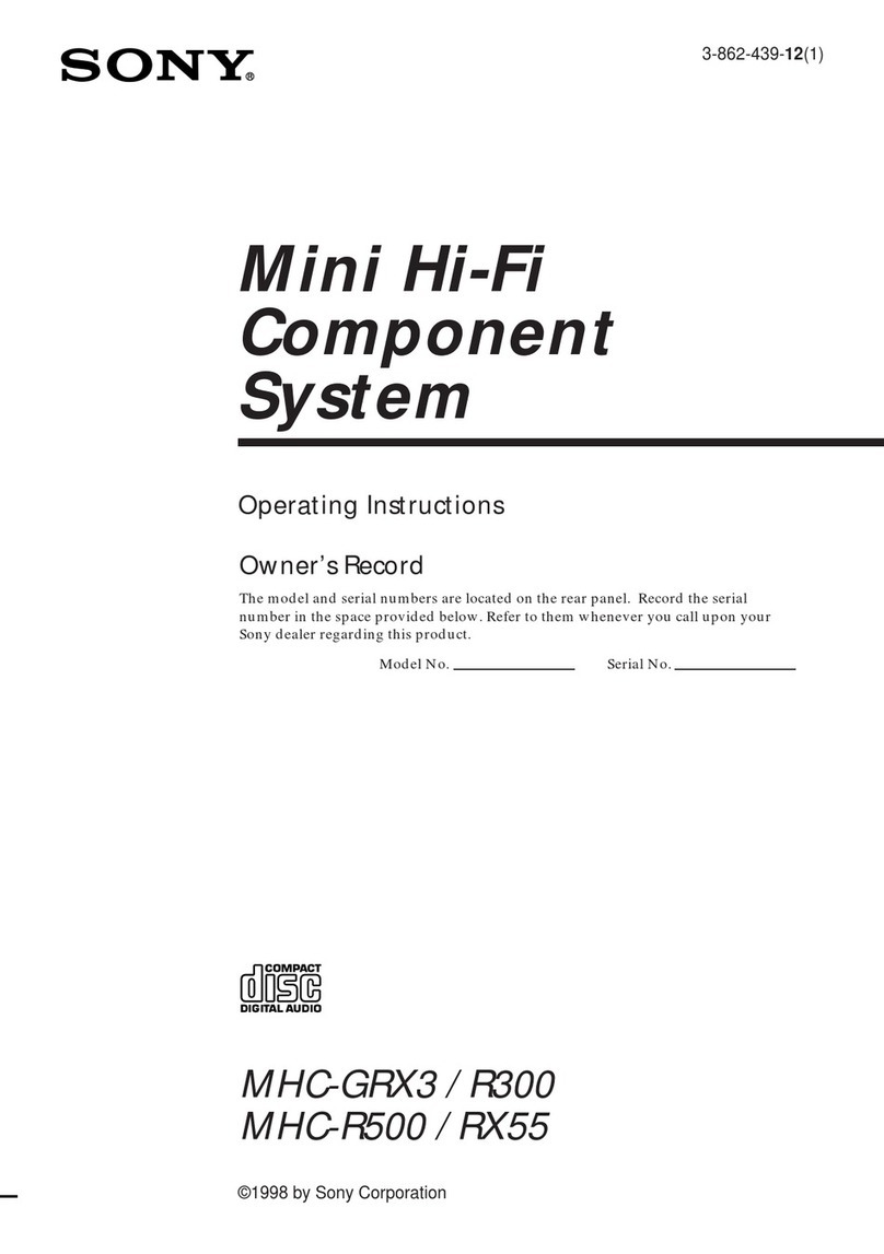 Sony MHC-GRX3/R300 operating instructions