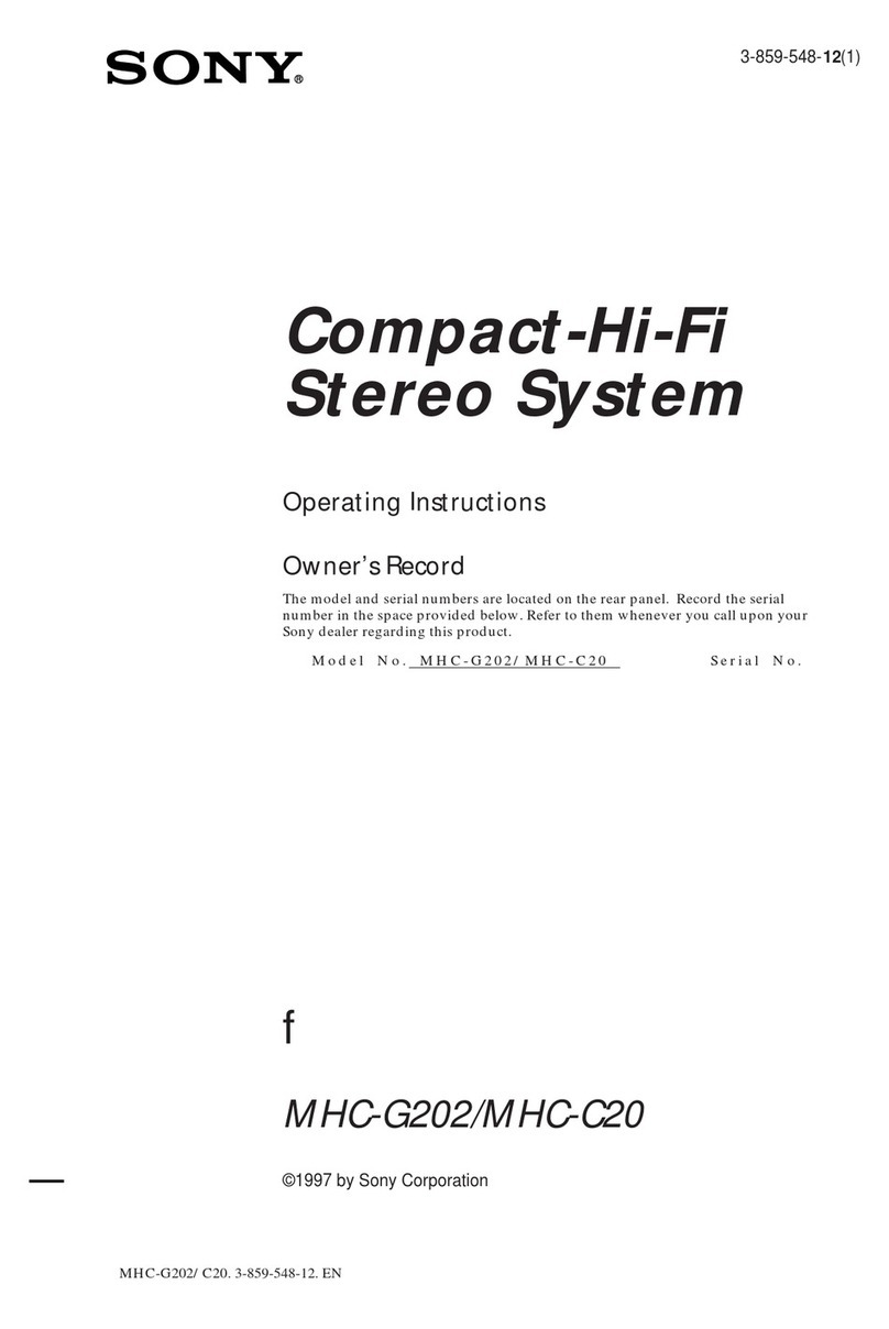 Sony MHC-G202/C20 operating instructions