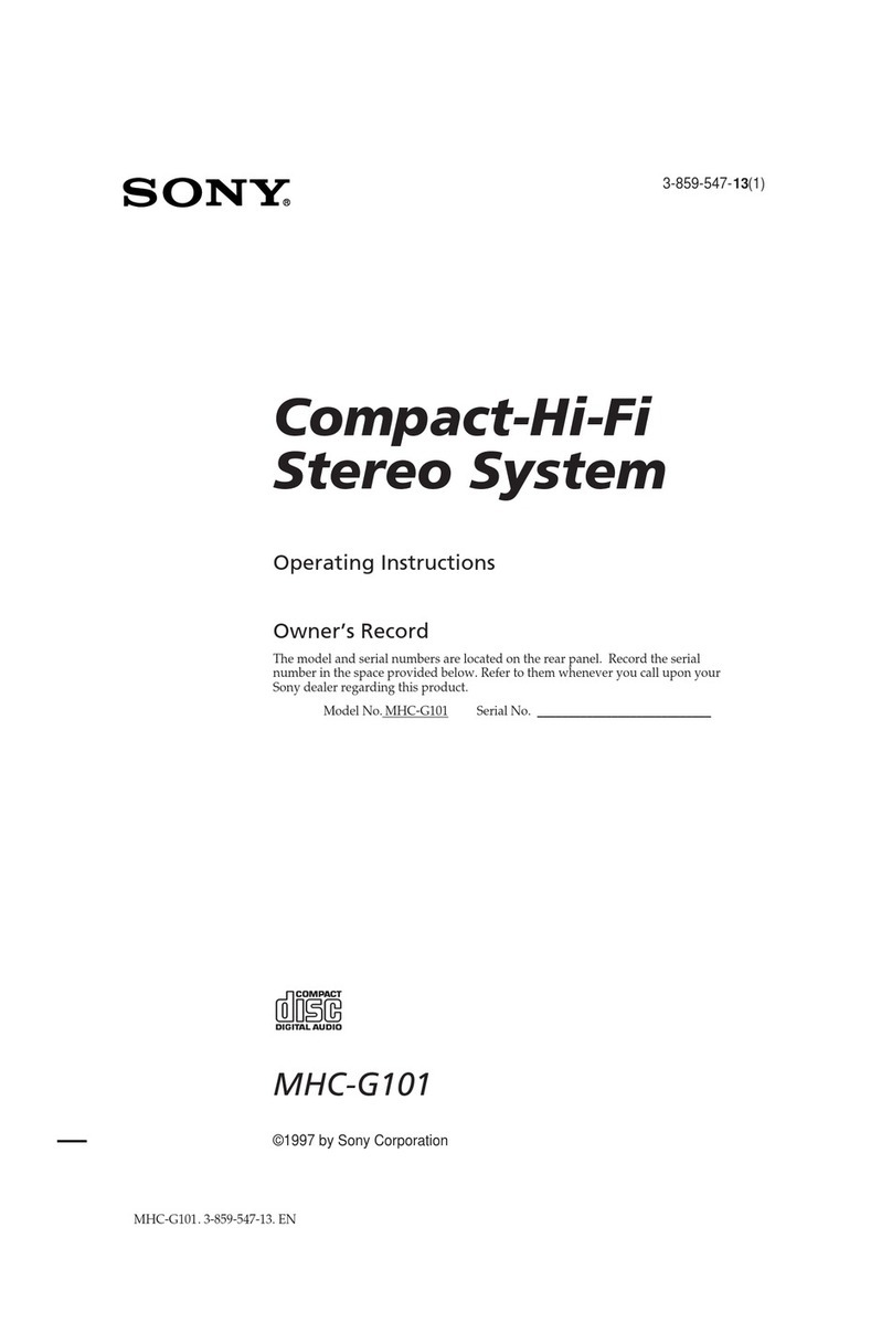 Sony MHC-G101 Primary User manual Sony MHC-G101 Primary User manual