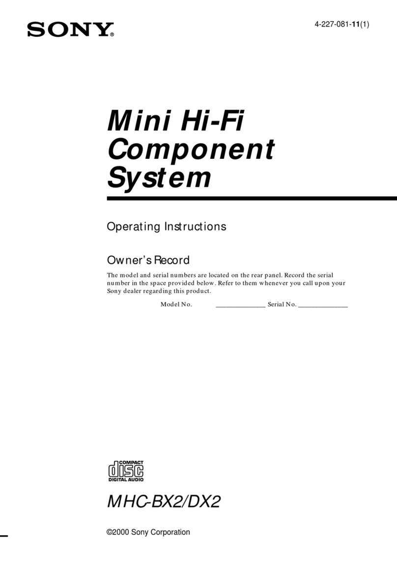 Sony MHC-BX2 User manual