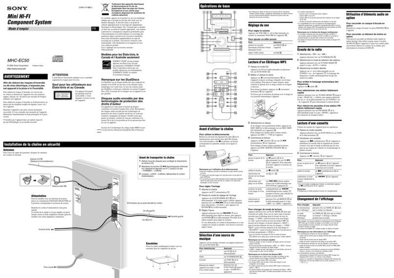 Sony MHC-EC50 User manual