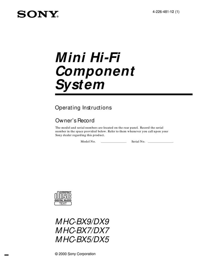 Sony MHC-BX9 User manual Sony MHC-BX9 User manual