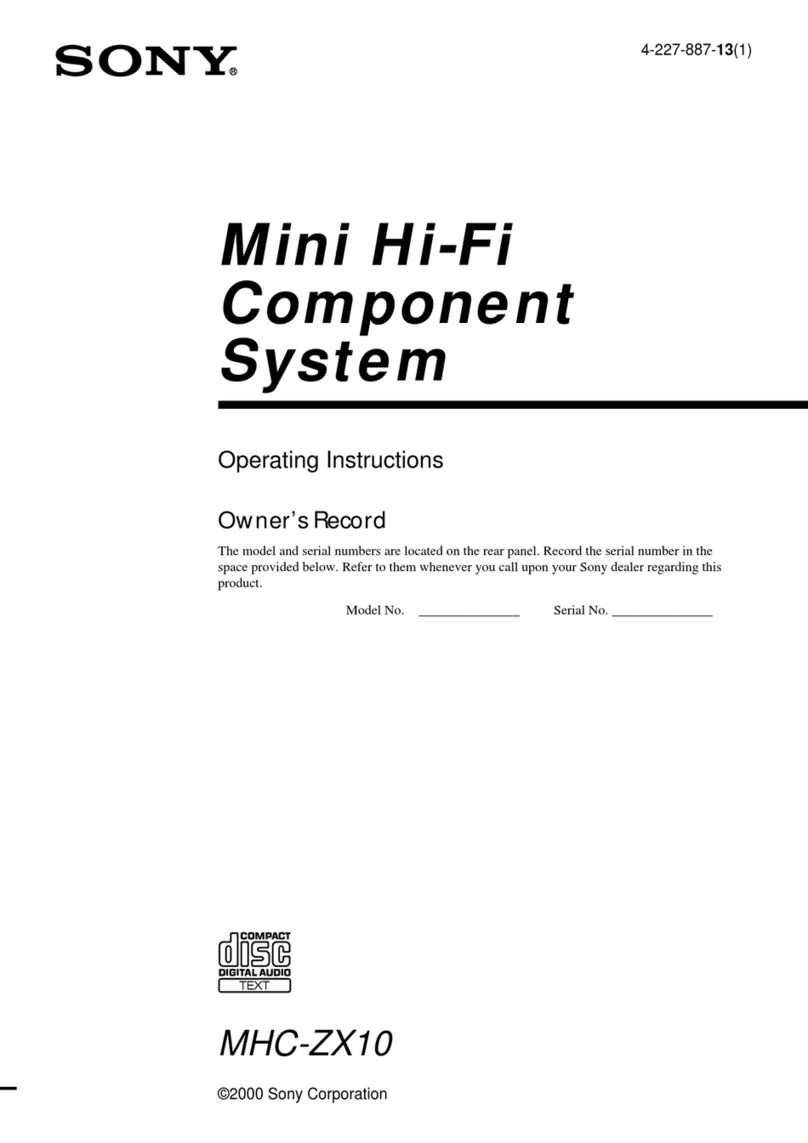Sony MHC-ZX10 - Mini Hifi Component System User manual