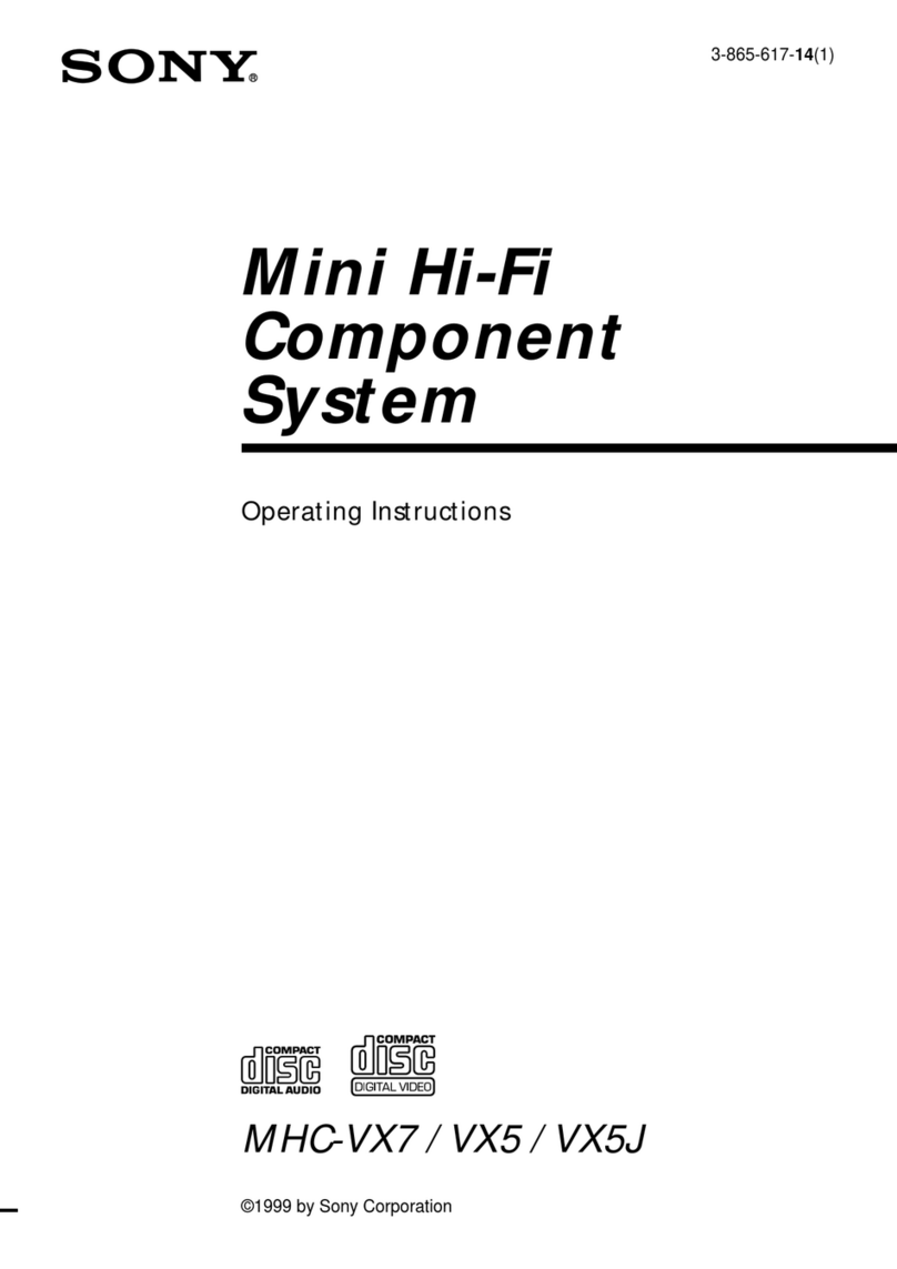 Sony MHC-VX5 operating instructions