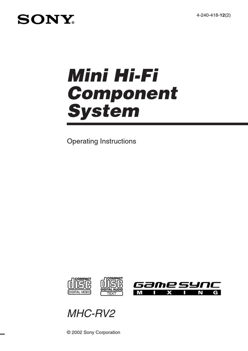 Sony MHC-RV2 operating instructions