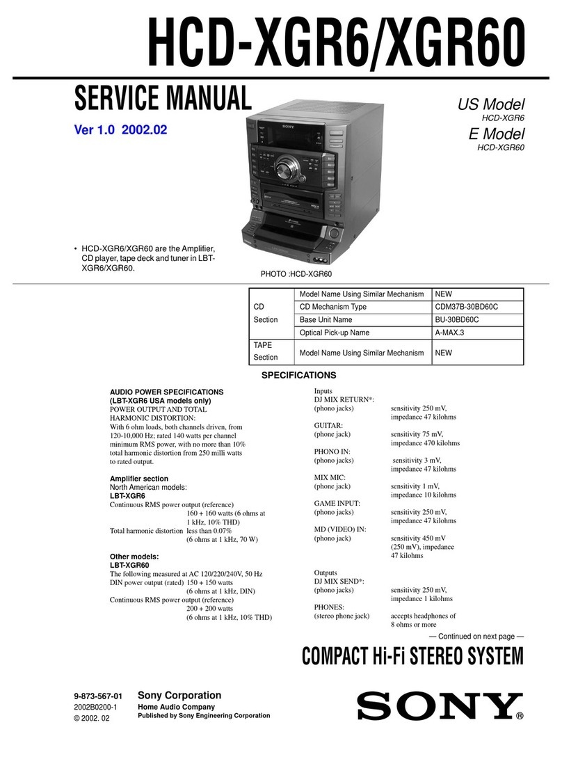 Sony HCD-XGR60 User manual
