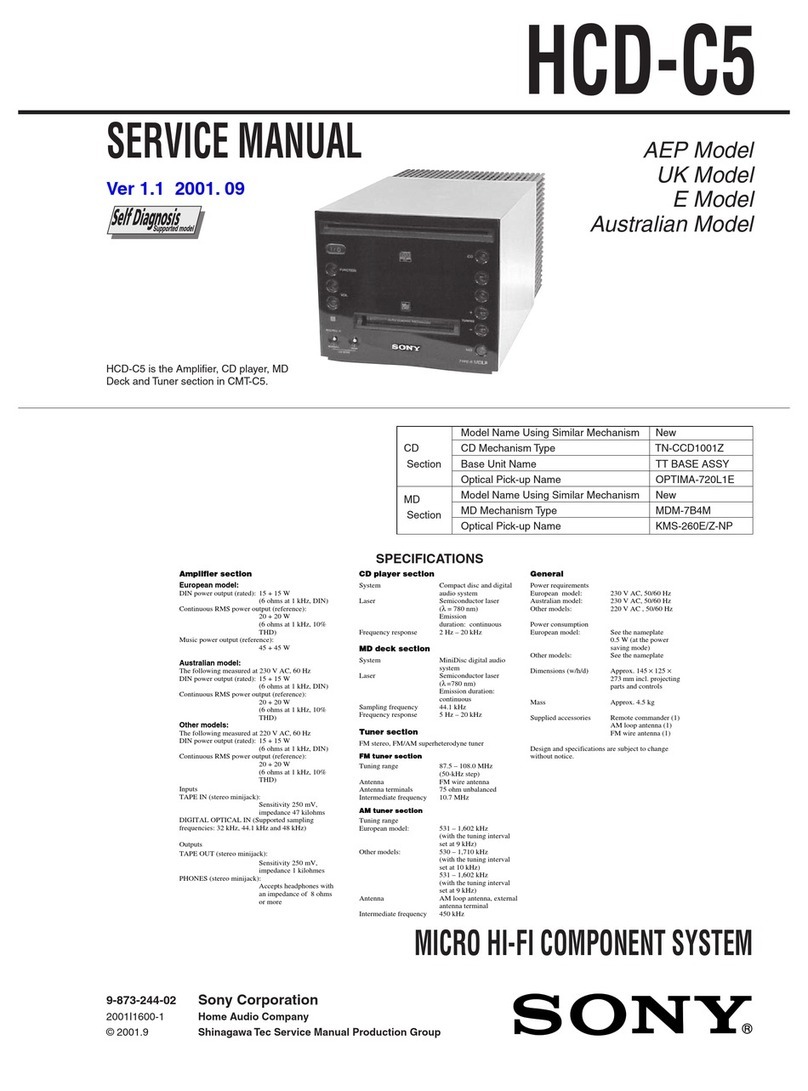 Sony HCD-C5 Service manual