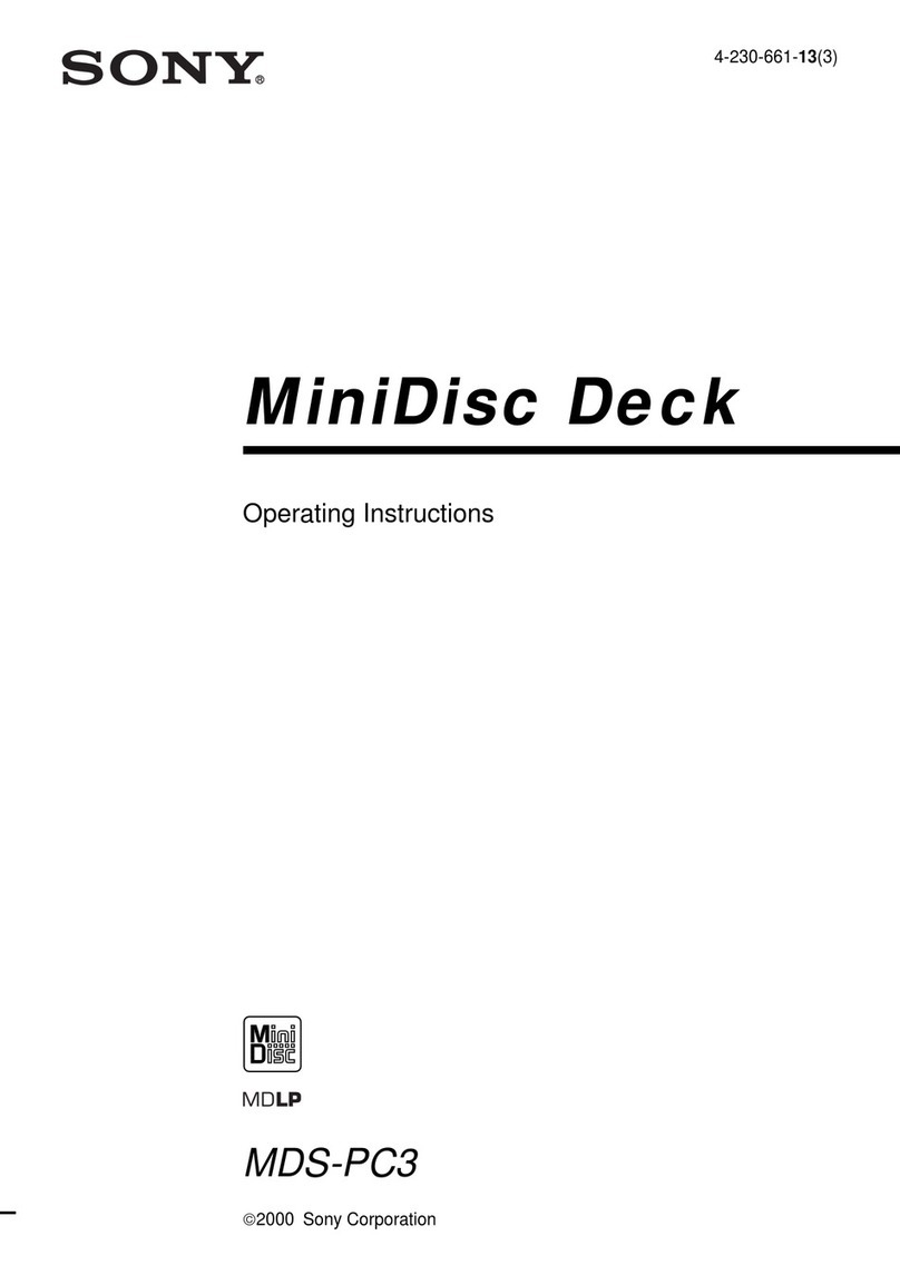 Sony MDS-PC3 User manual