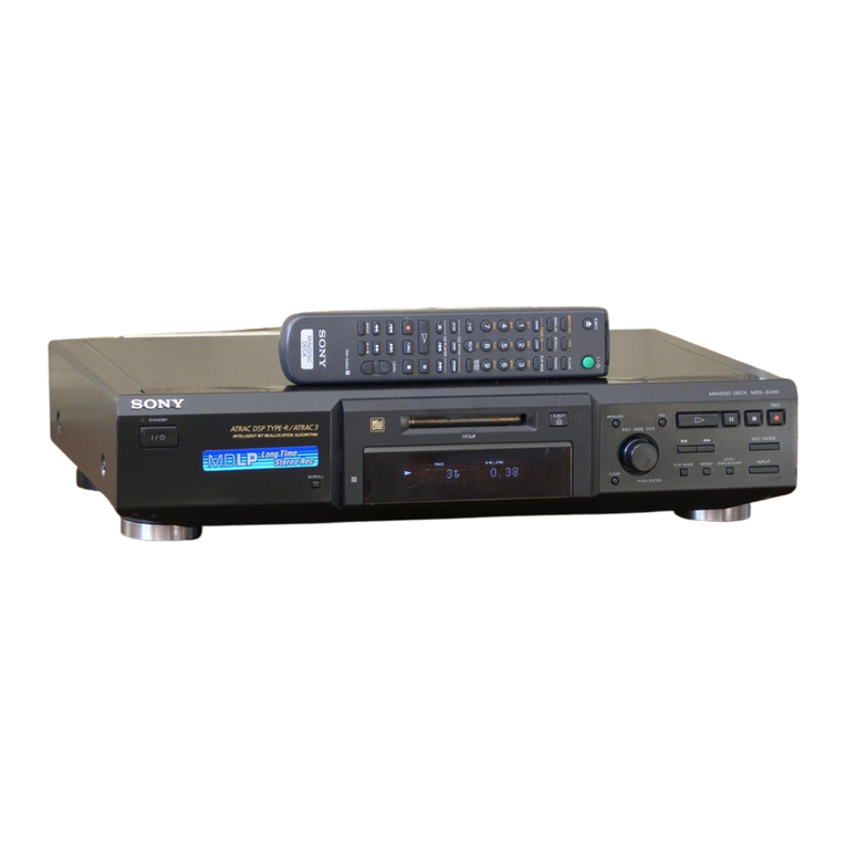 Sony MDS-JE440 - Md Player User manual