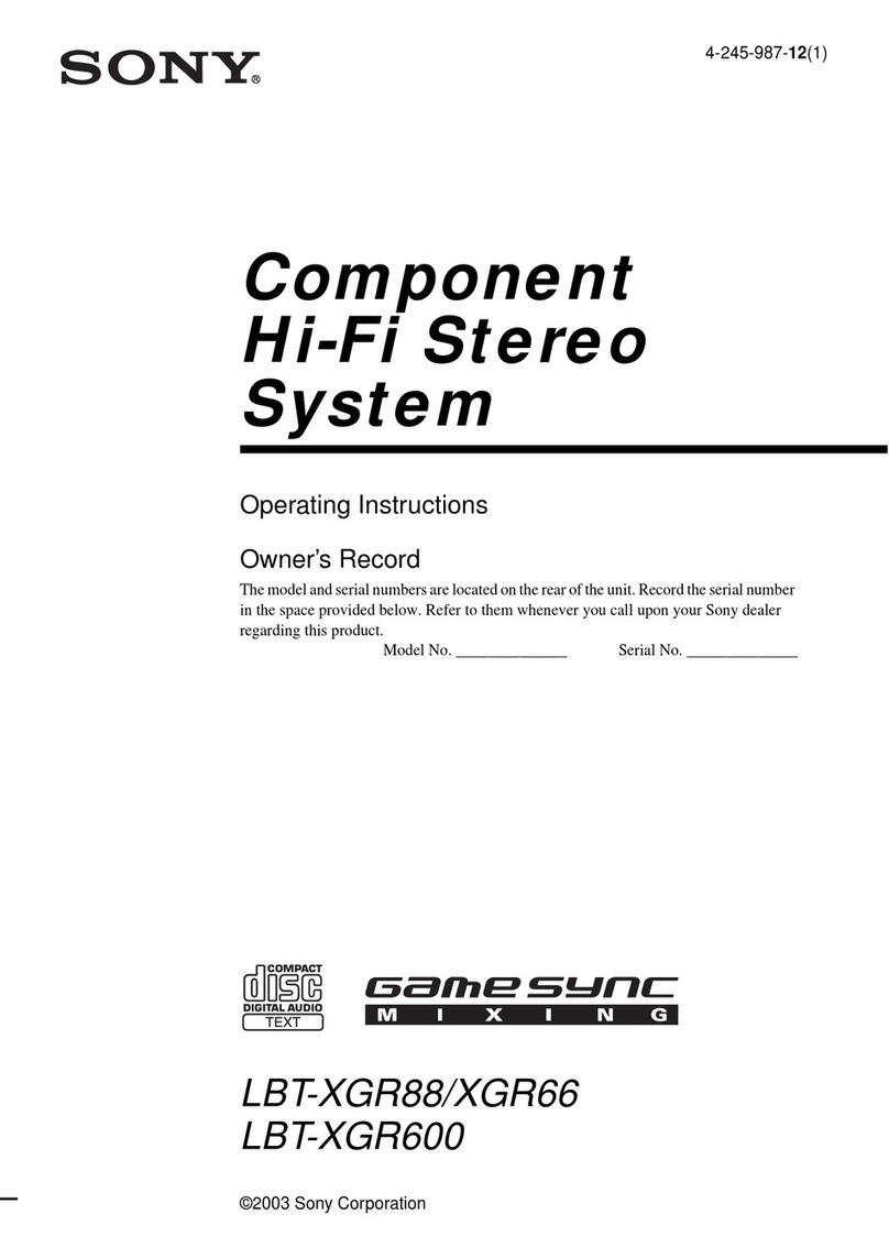 Sony LBT-XGR66 operating instructions