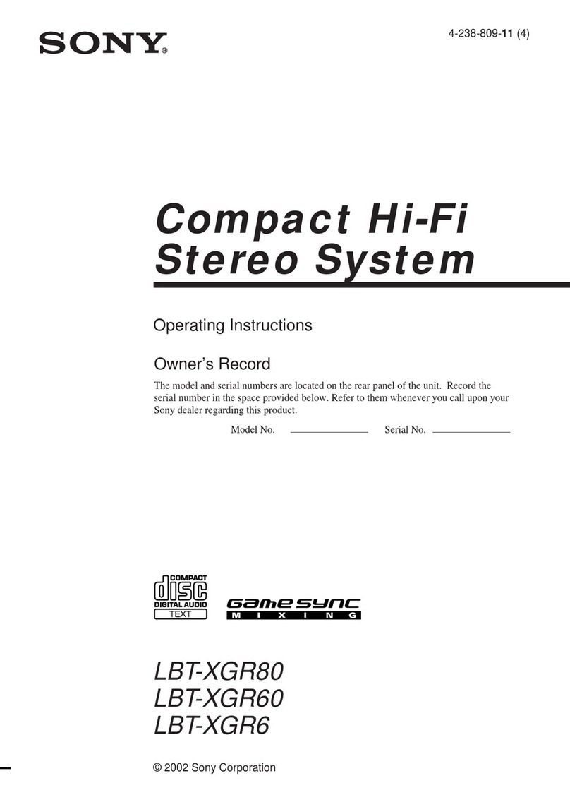 Sony LBT-XGR60 User manual