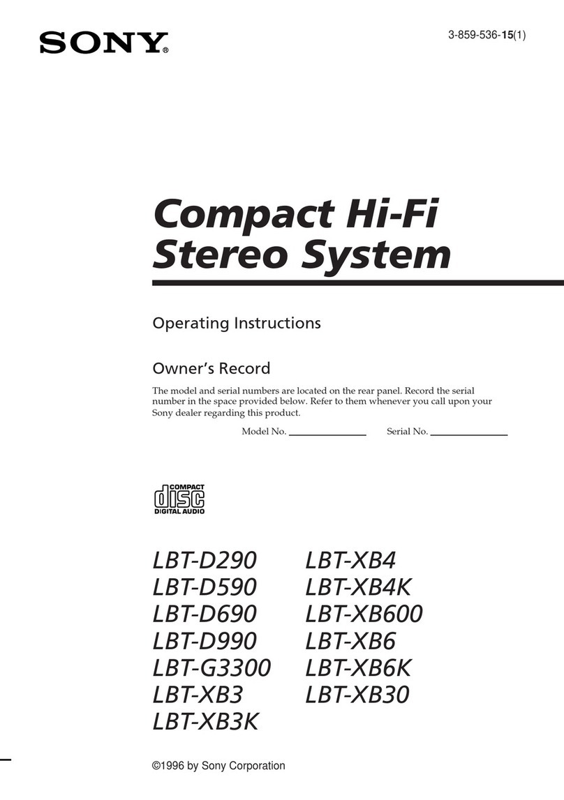 Sony LBT-D590 - Compact Hifi Stereo System User manual