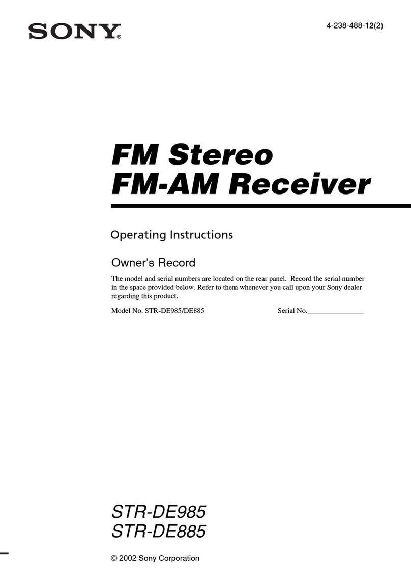 Sony STR-DE885 operating instructions