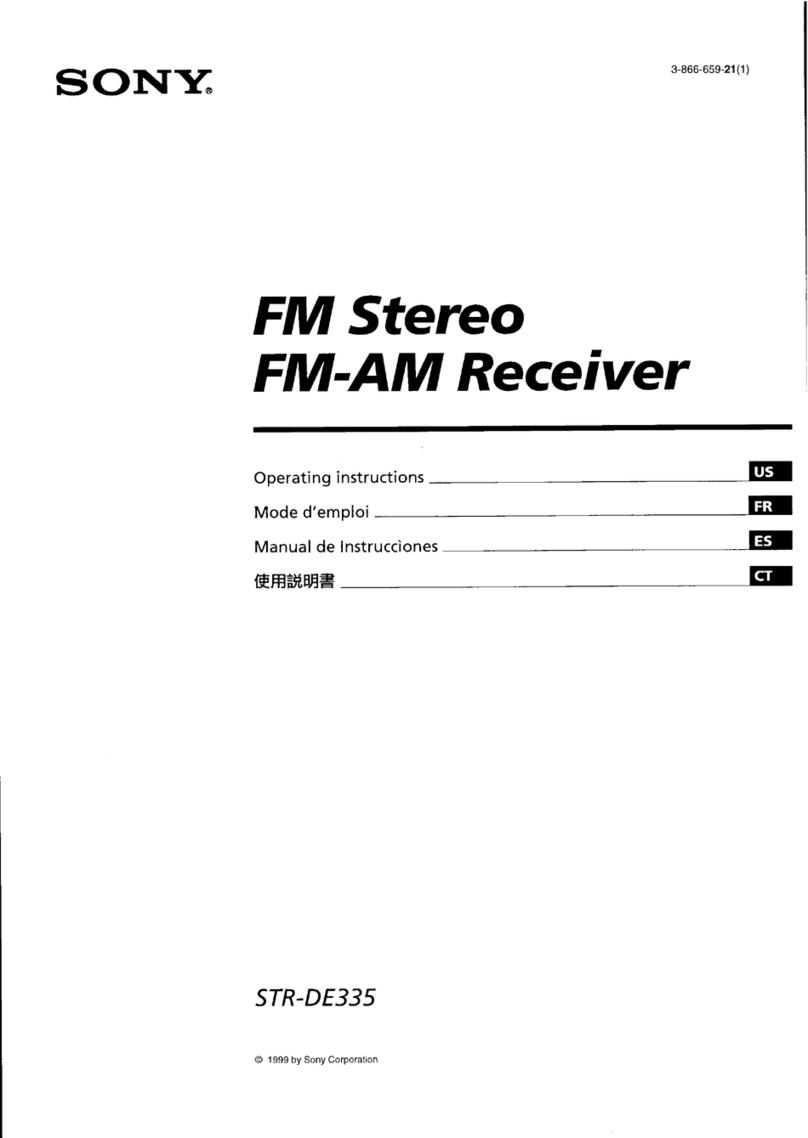 Sony STR-DE335 - Fm Stereo/fm-am Receiver operating instructions