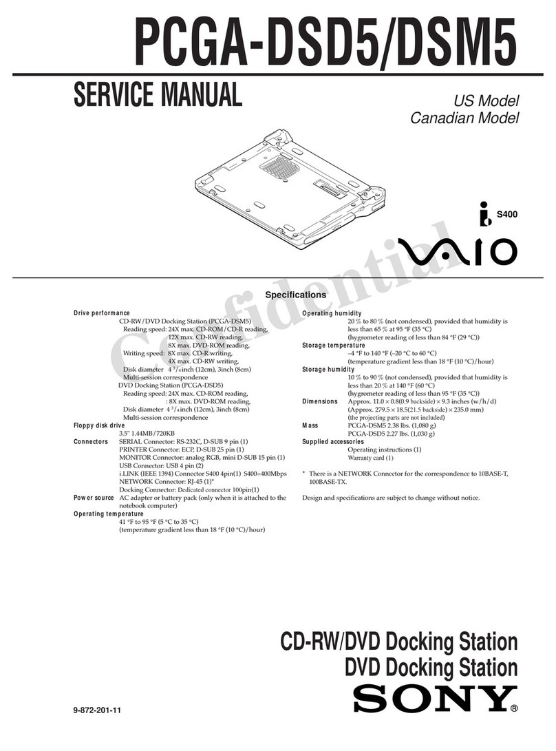Sony VAIO PCGA-DSD5 User manual