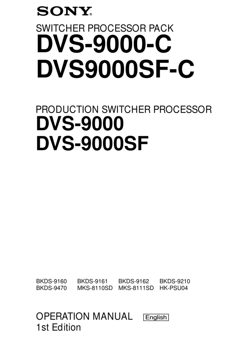 Sony DVS-9000SF Operation manual