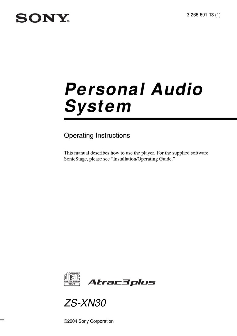 Sony ZS-XN30 - Cd Boombox operating instructions