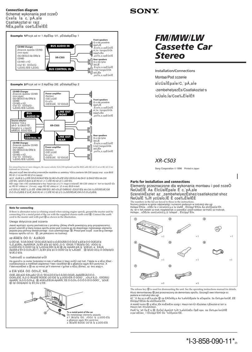 Sony XR-C503 Installation/connections