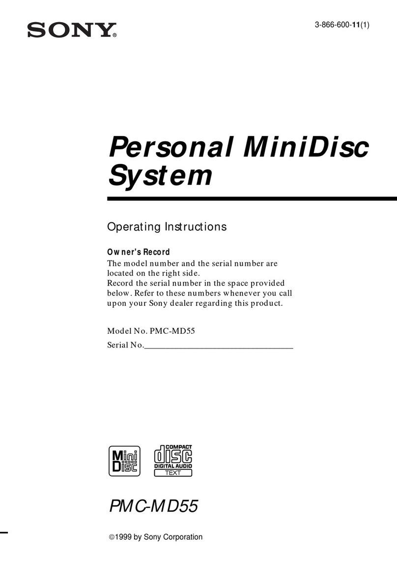 Sony PMC-MD55 - Md Boombox operating instructions