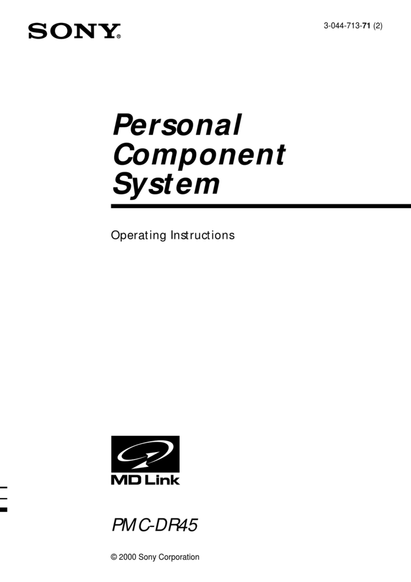Sony PMC-DR45 - Personal Component System User manual Sony PMC-DR45 - Personal Component System User manual