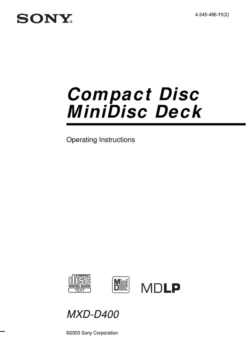 Sony MXD-D400 Operating Instructions  (primary... User manual