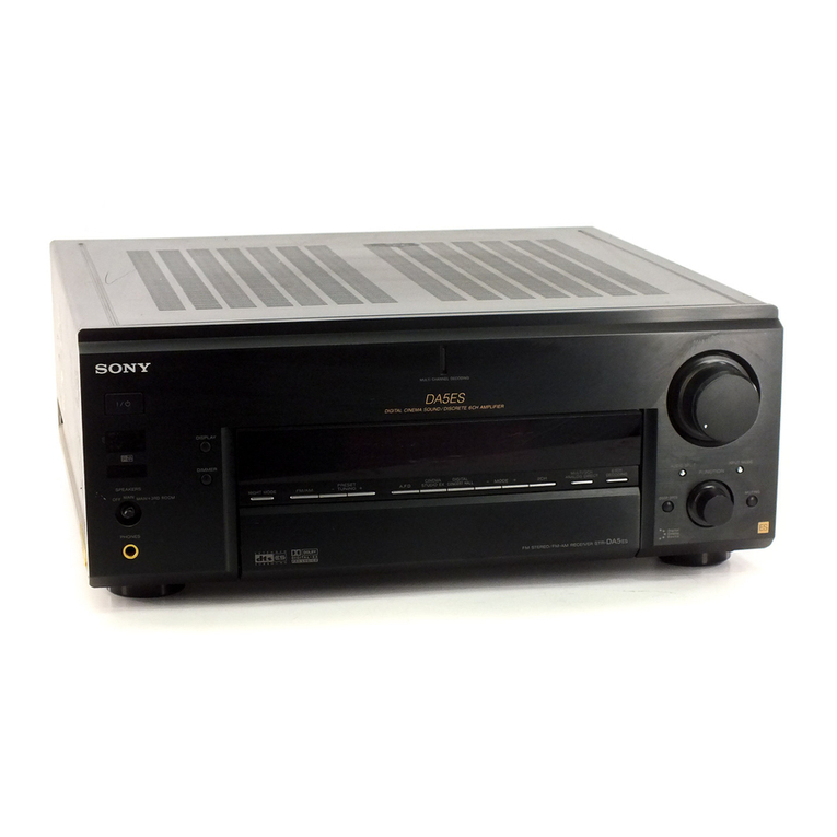 Sony STR-DA1ES - Fm Stereo/fm-am Receiver operating instructions