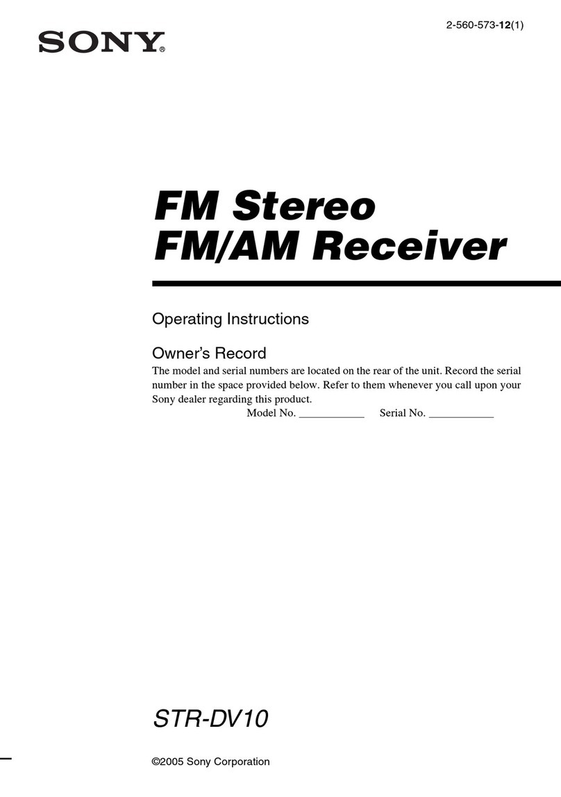 Sony STR-DV10 - Fm Stereo/fm-am Receiver User manual Sony STR-DV10 - Fm Stereo/fm-am Receiver User manual