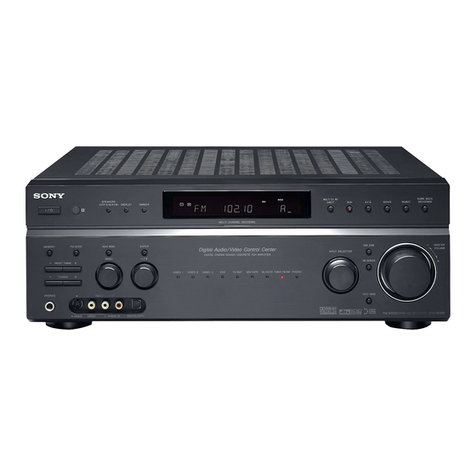 Sony STR-DE998 - A/v Receiver operating instructions