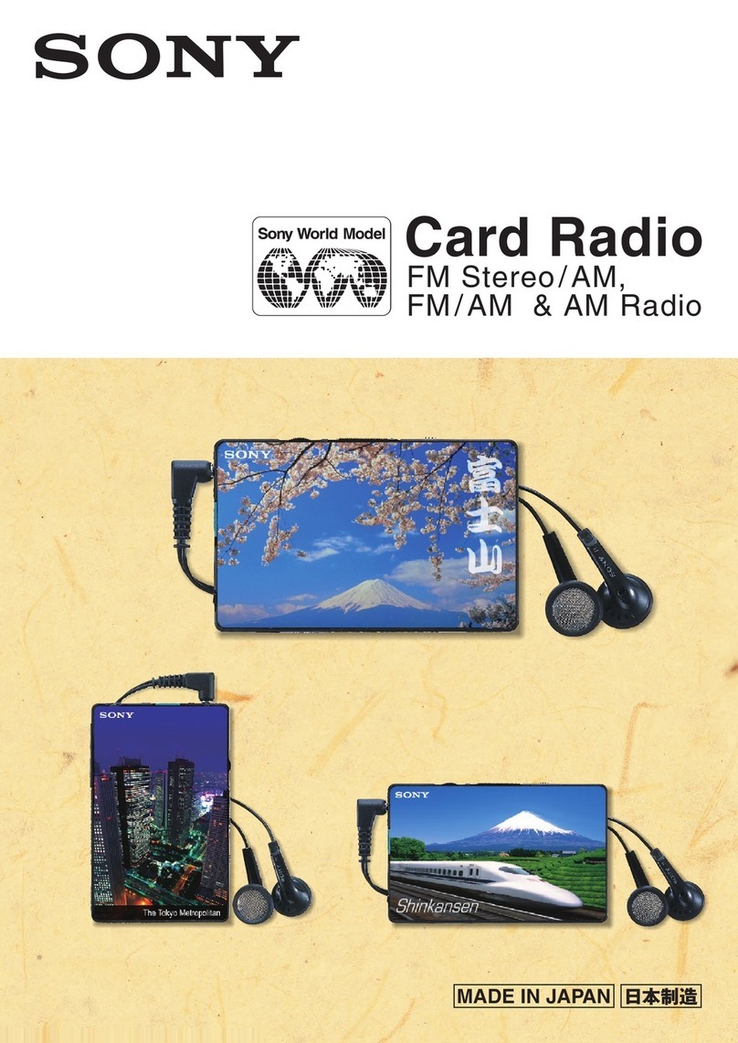 Sony Card Radio User manual