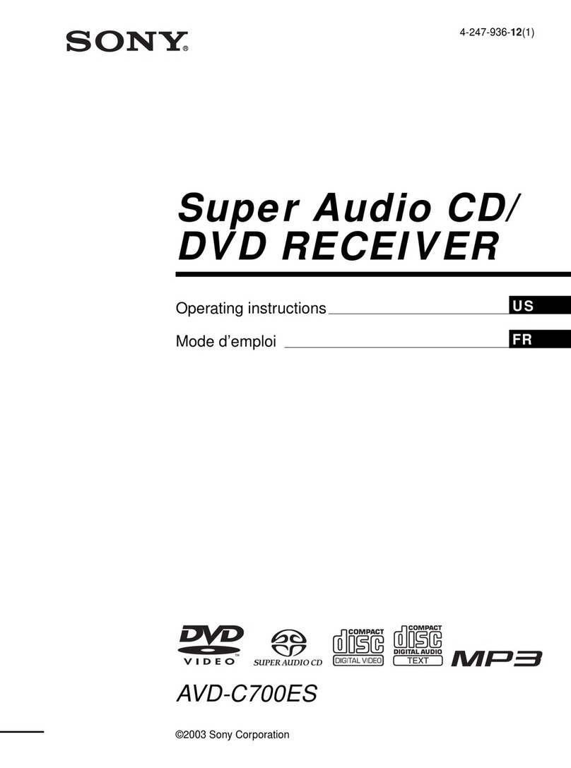 Sony AVD-C700ES - 5 Dvd Changer/receiver operating instructions