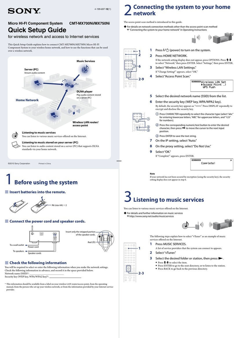 Sony CMT-MX700Ni User manual