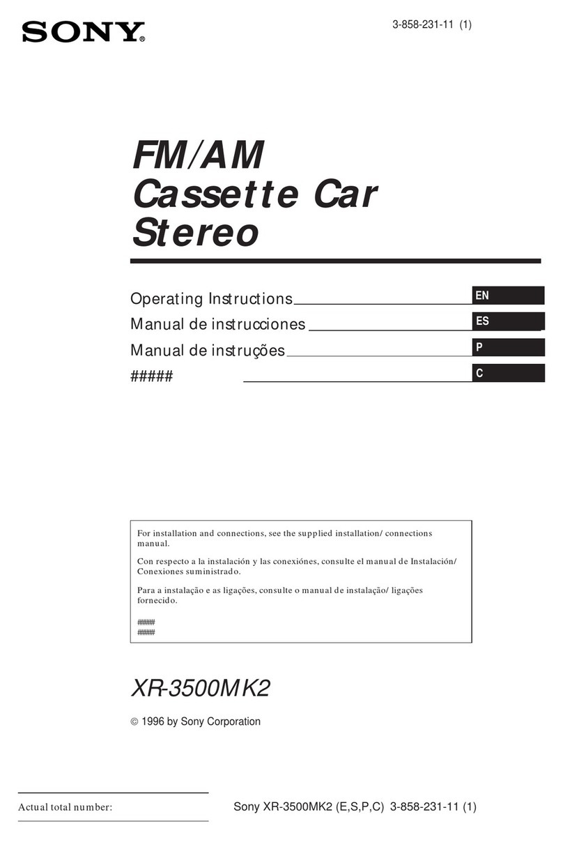 Sony XR-3500MK2 User manual