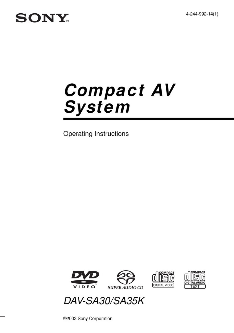 Sony DAV-SA30 operating instructions
