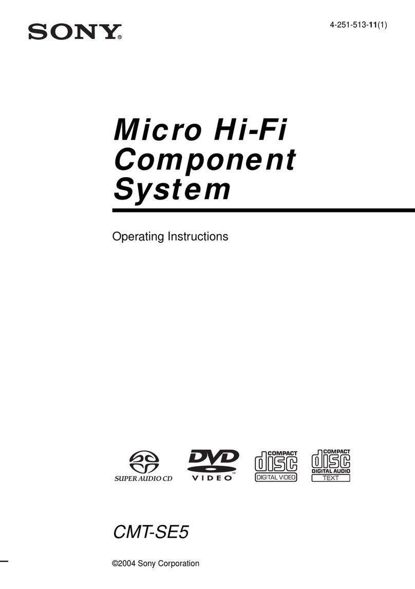 Sony CMT-SE5 operating instructions