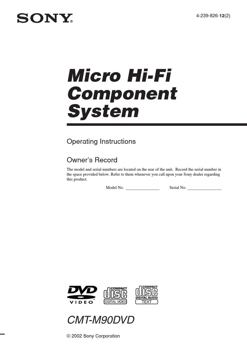Sony CMT-M90DVD - Micro Hi Fi Component System User manual