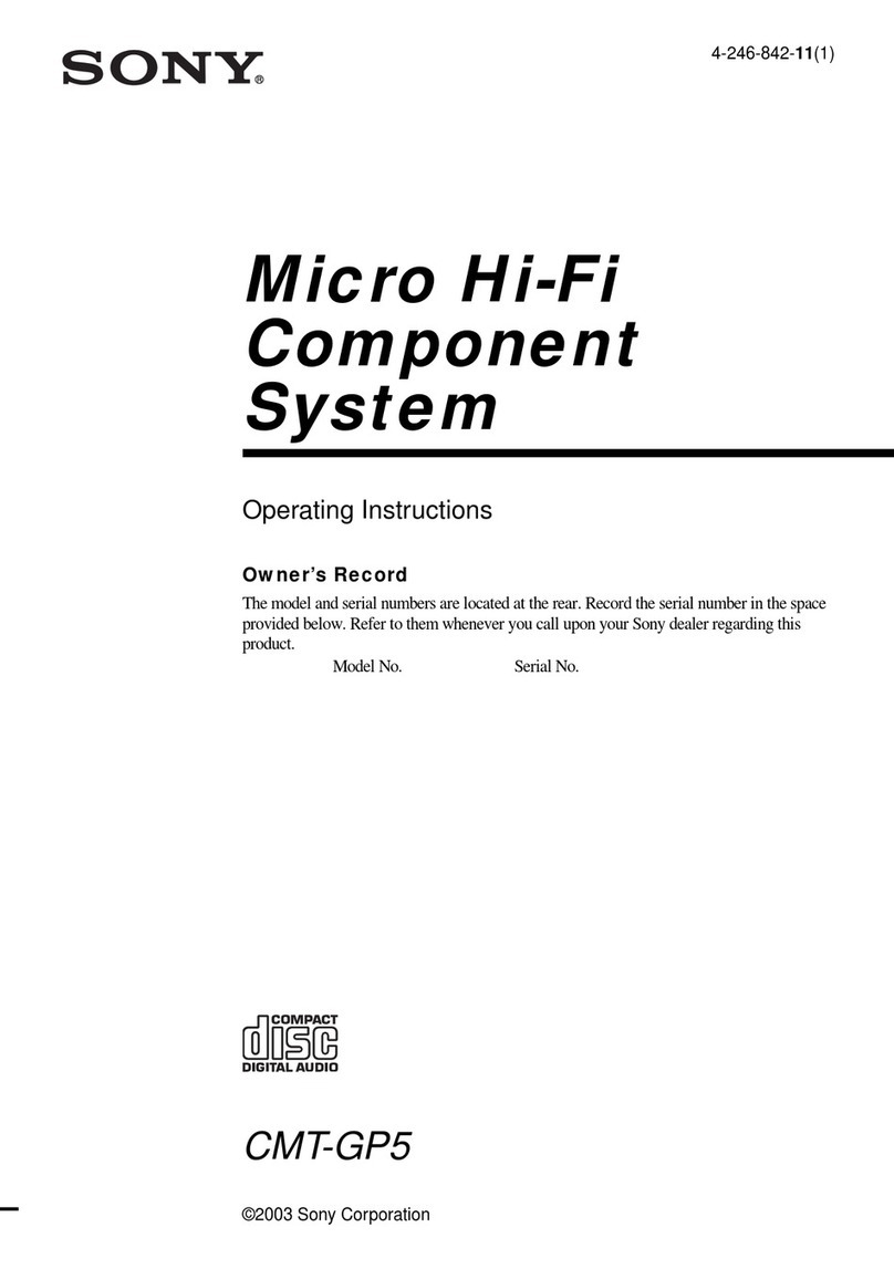 Sony CMT-GP5 - Micro Hi Fi Component System User manual