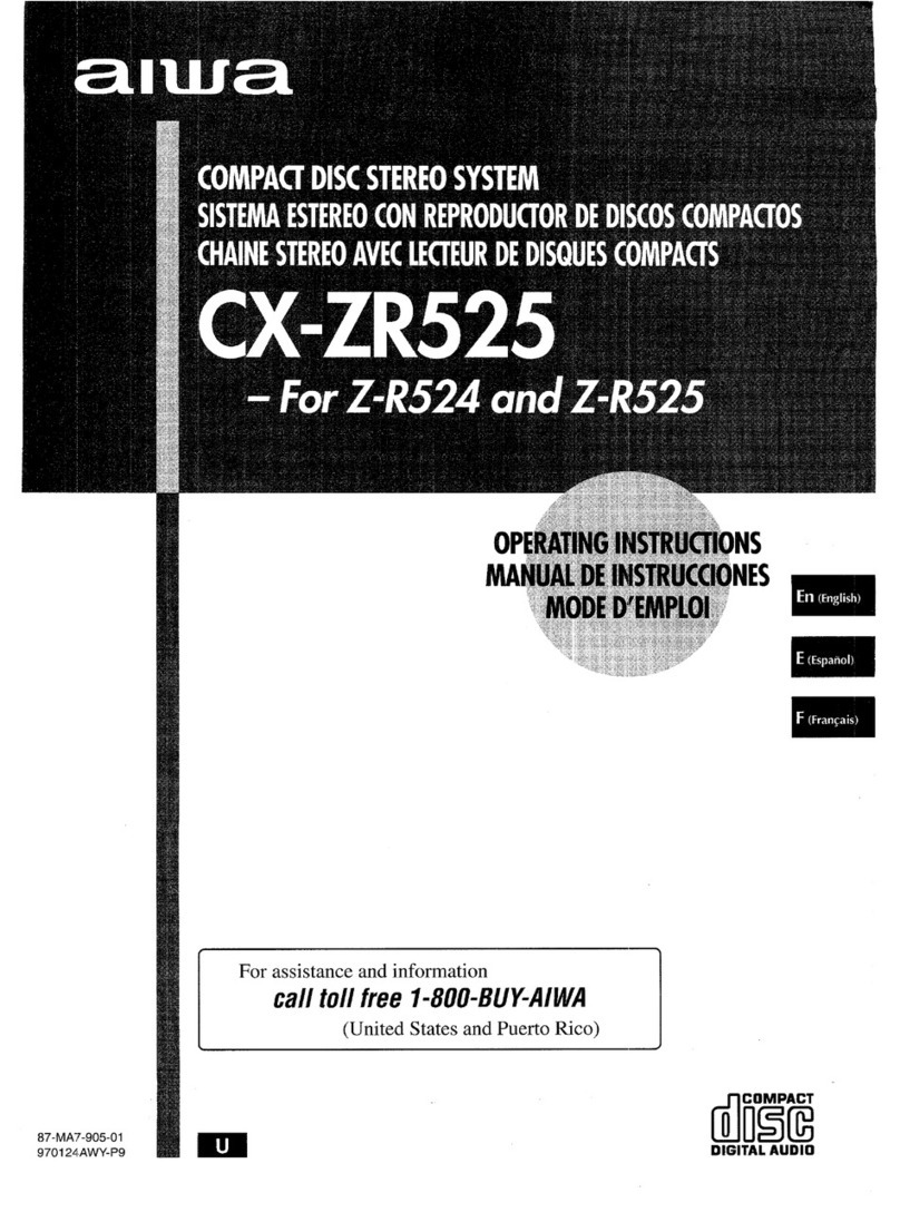 Aiwa CX-ZR525 operating instructions