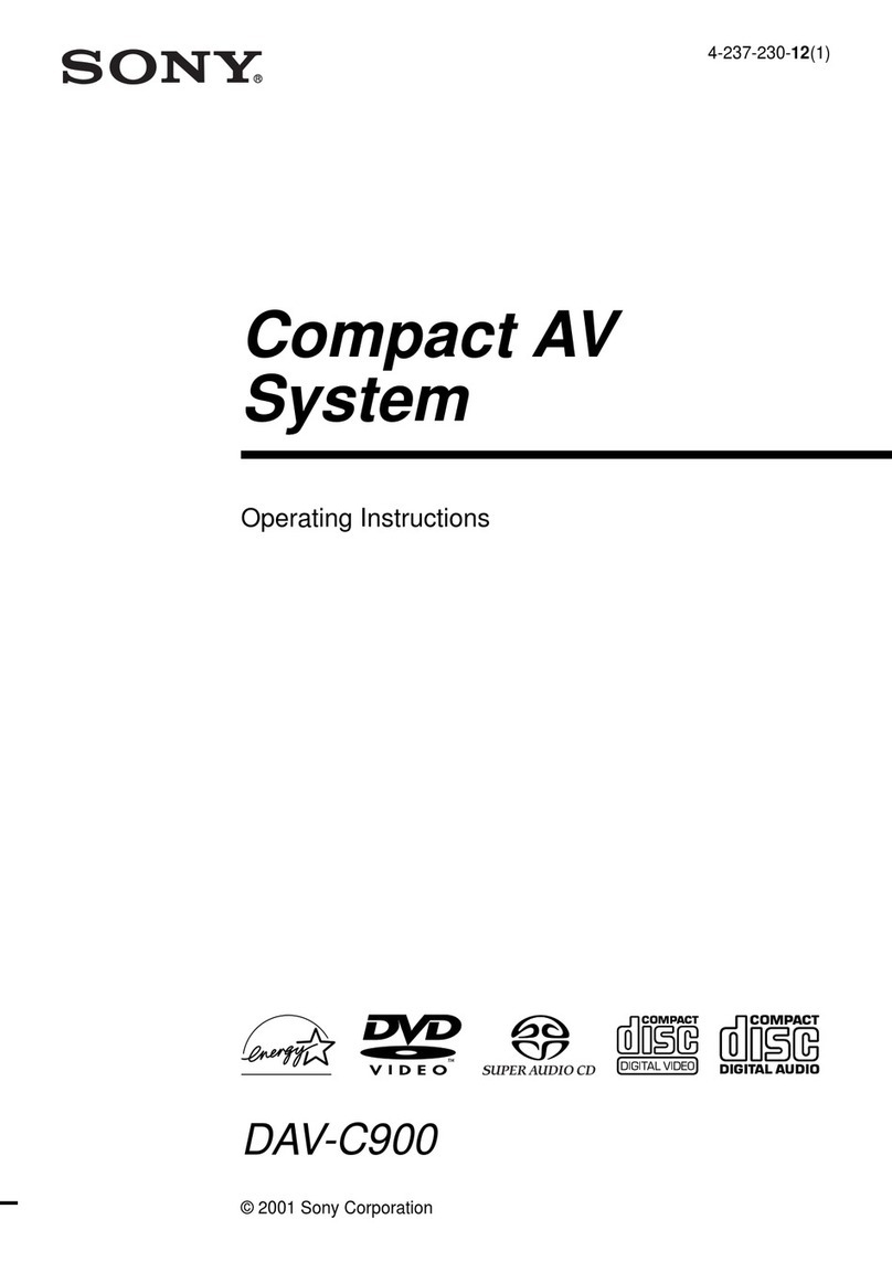Sony DAV-C900 - Compact Av System User manual