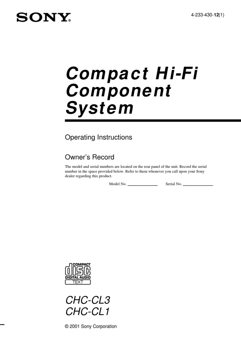 Sony CHC-CL3 User manual