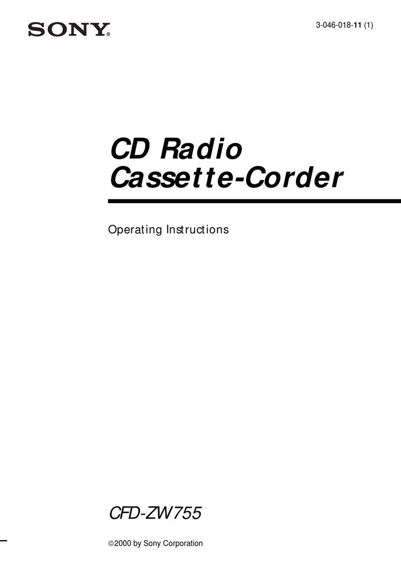 Sony CFD ZW755 - Portable CD / Cassette User manual