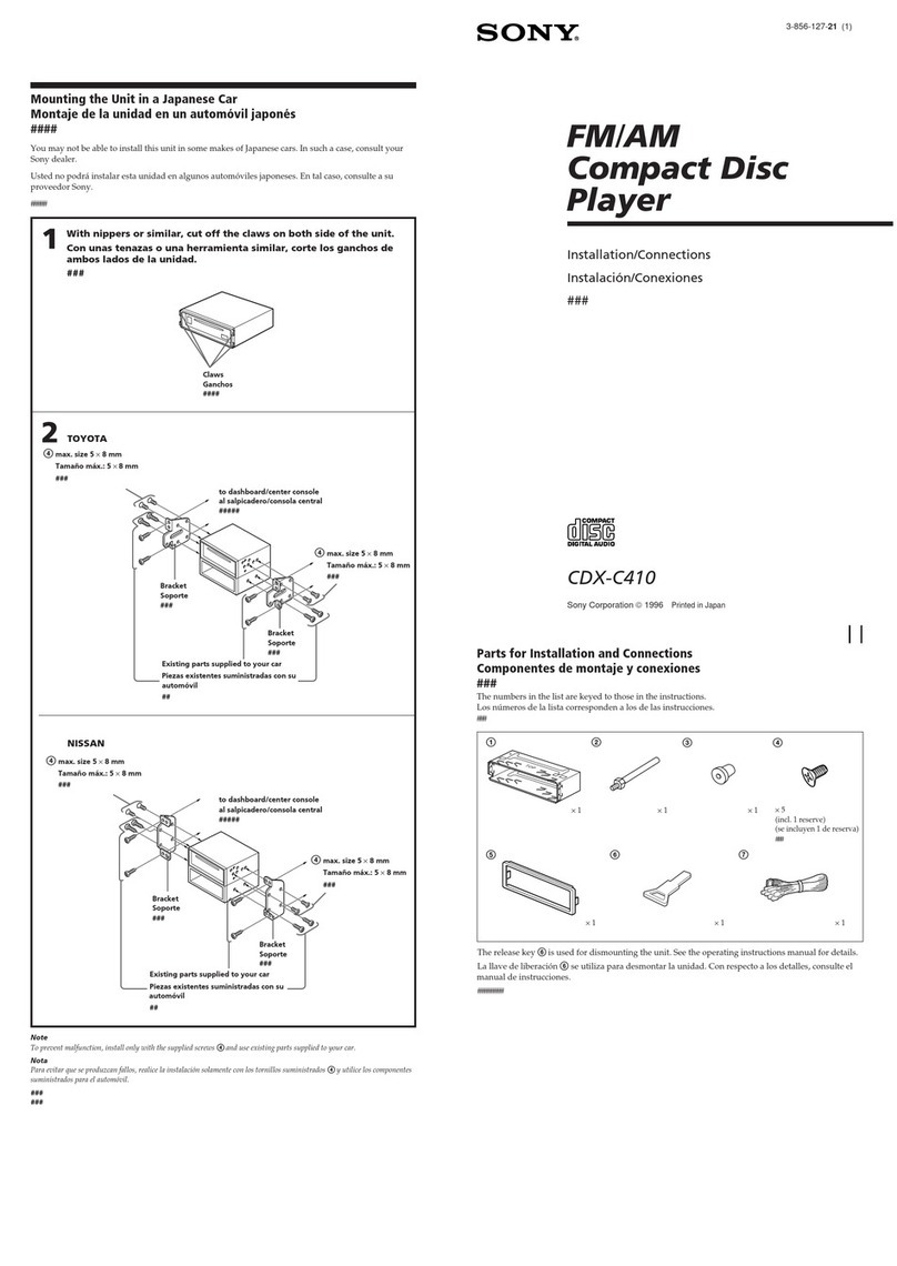 Sony CDX-C410 Installation/connections