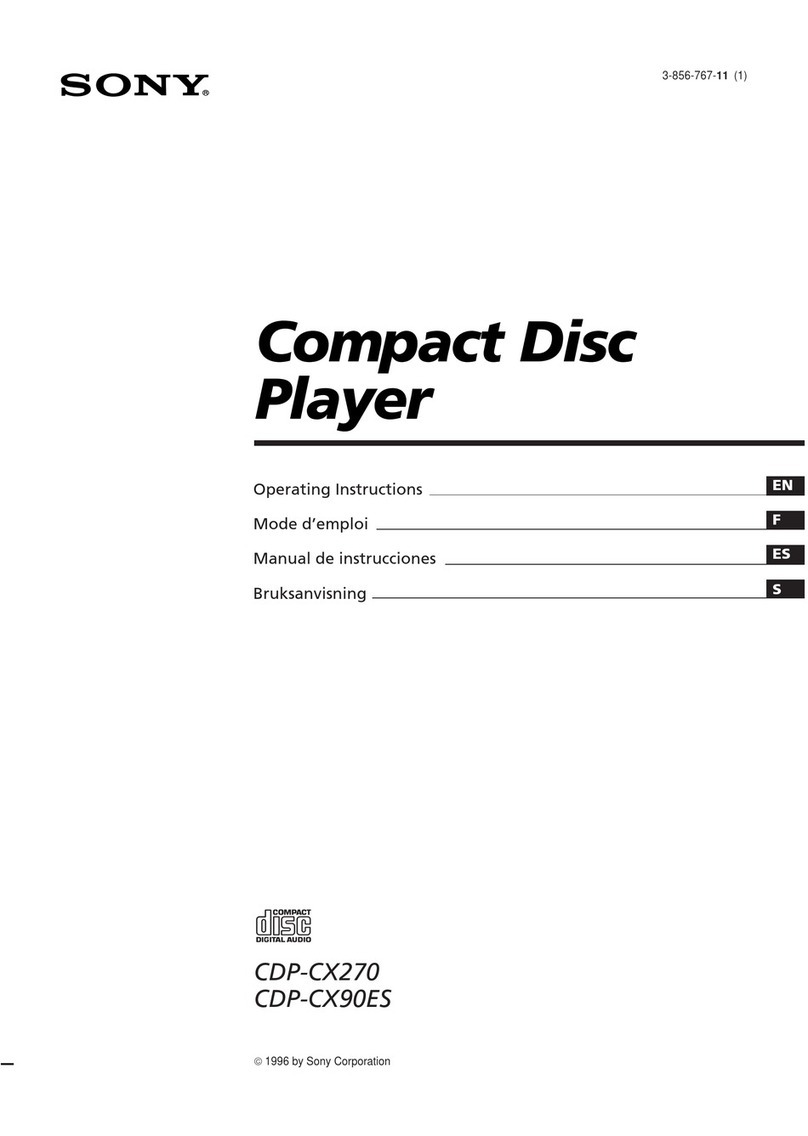 Sony CDP-CX270 - 200 Disc Cd Changer User manual