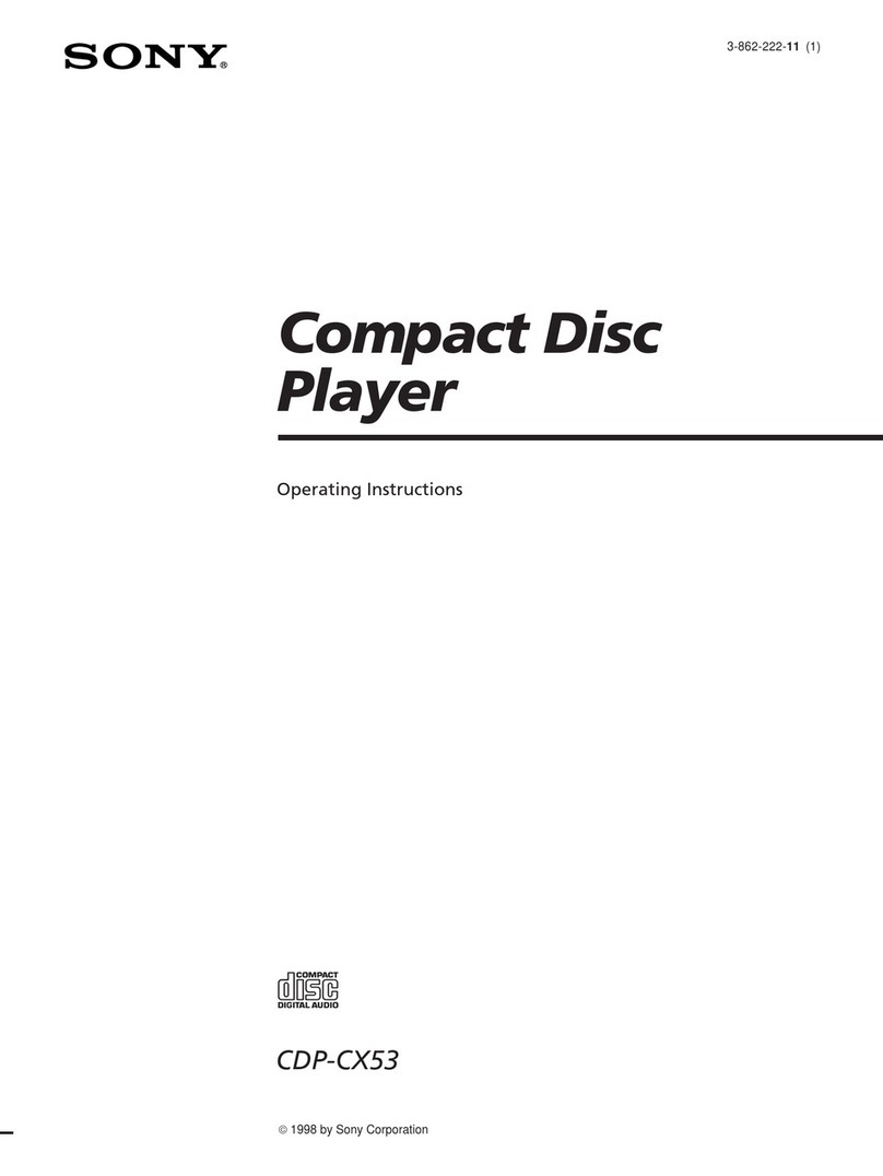 Sony CDP-CX53 - CD Changer User manual Sony CDP-CX53 - CD Changer User manual
