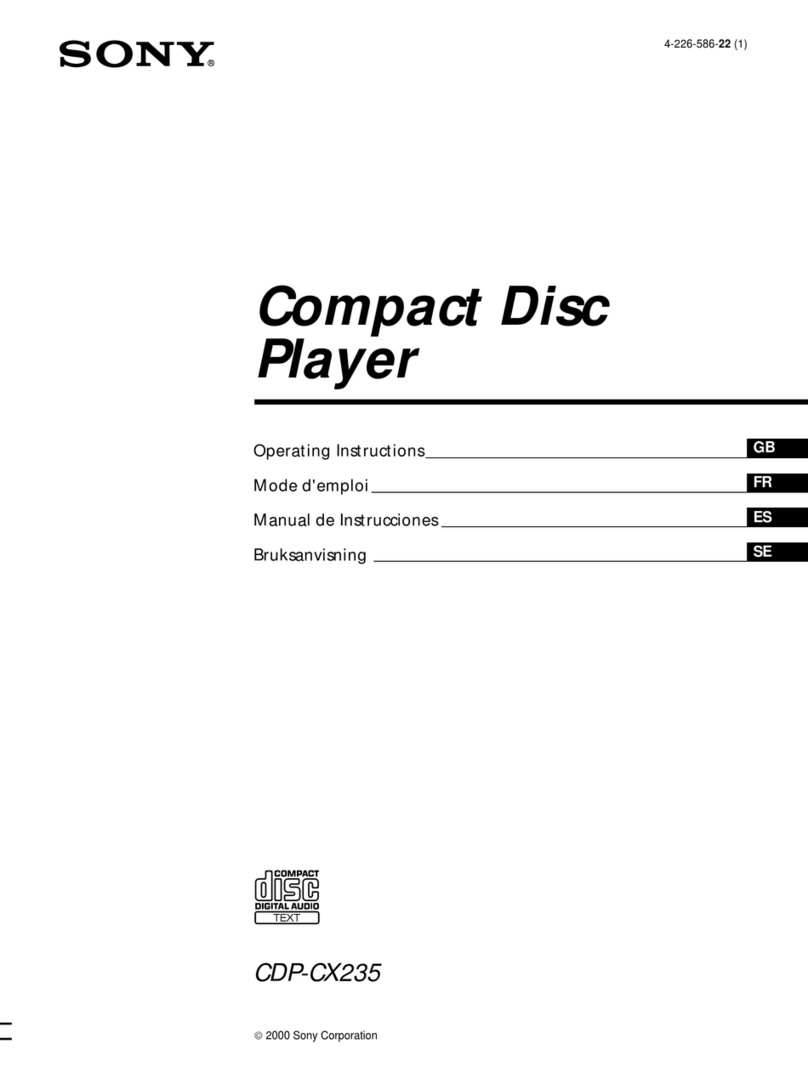 Sony CDP-CX235 - Mega Changer User manual