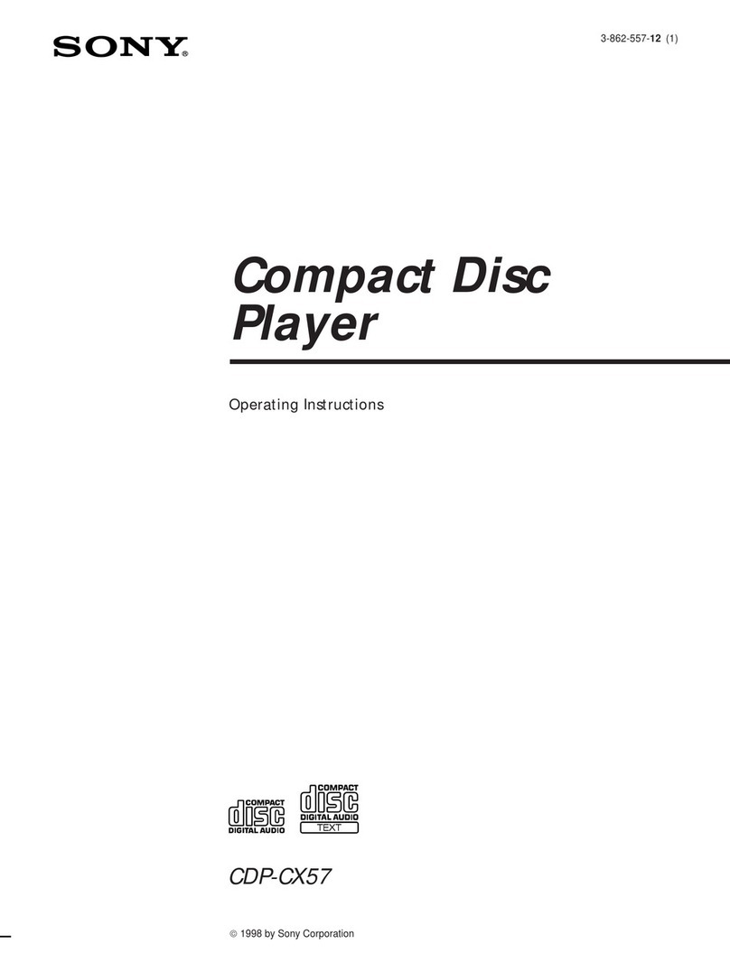 Sony CDP-CX57 - 50 Disc Cd Changer User manual