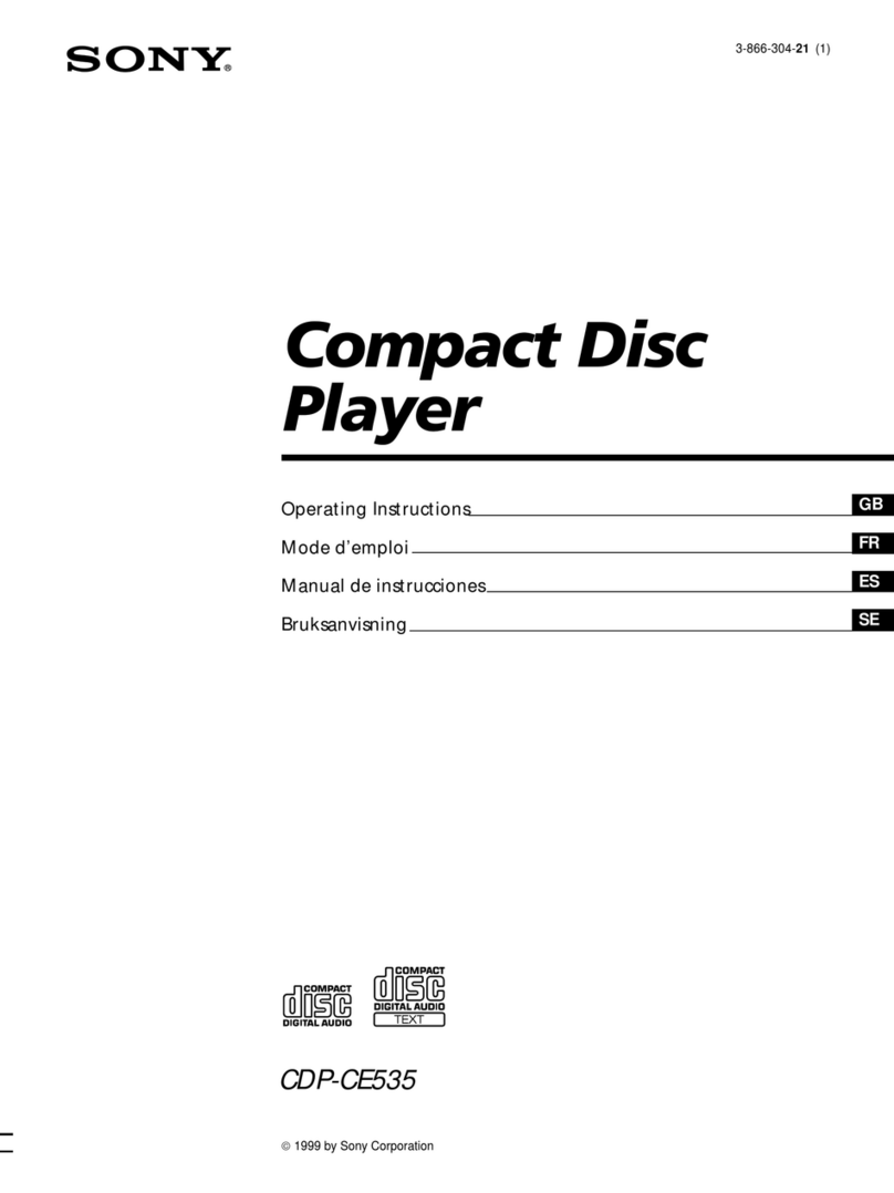 Sony CDP-CE535 - Compact Disc Player User manual