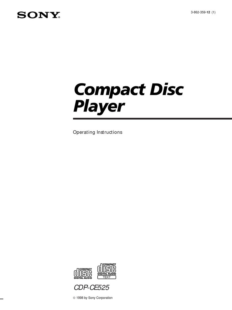 Sony CDP-CE525 - Compact Disc Player operating instructions