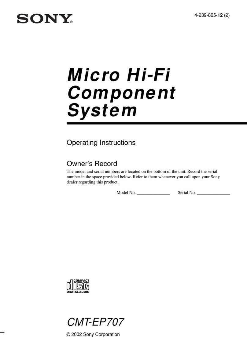 Sony CMT-EP707  (CMTEP707) operating instructions