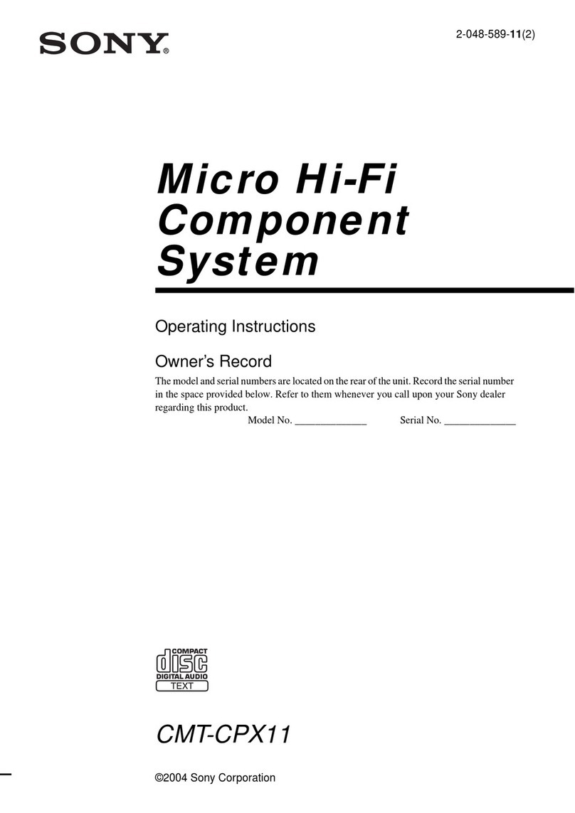 Sony CMT-CPX11 operating instructions